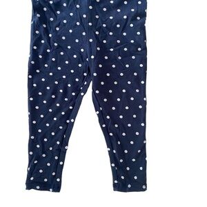 Little treasure infant girls navy and white polka dot leggings